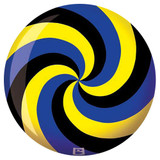 Spiral Yellow/Black/Blue Viz-a-Ball