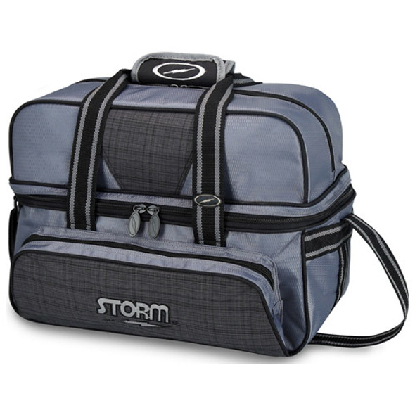 Storm 2 Ball Tote Deluxe Charcoal Plaid / Gray / Black