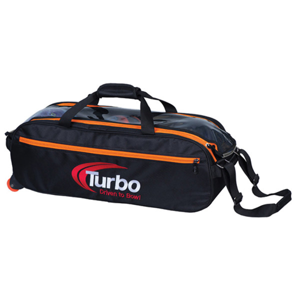 Turbo Pursuit Slim Triple Tote Black / Orange