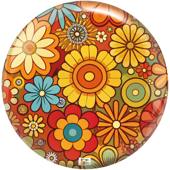 Brunswick Retro Flowers Viz-A-Ball