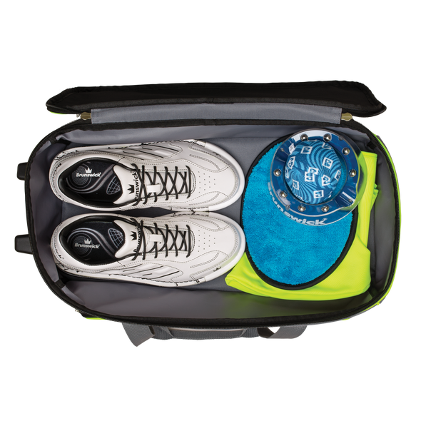 Brunswick Crown Deluxe Double Roller Navy / Lime