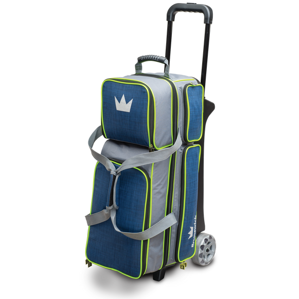 Brunswick Crown Deluxe Triple Roller Navy / Lime