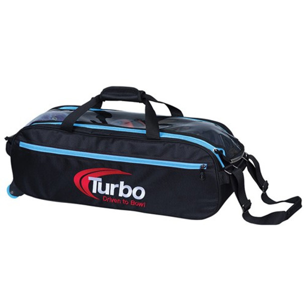 Turbo Pursuit Slim Triple Tote Black / Blue