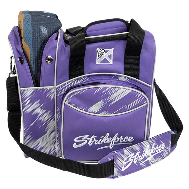 KR Strikeforce Flexx Purple / Silver Scratch Single Tote Bag