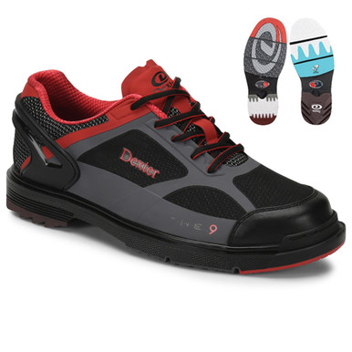 Dexter Mens THE 9 HT Black / Red / Grey | The Bowler Depot