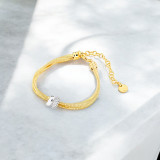  LOOP Bracelet - Cubic Zirconia Pendant 