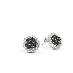 HALO Black Sapphire Stud Earrings HALO Black Sapphire Stud Earrings