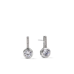  SOFIA  White Sapphire Dangle Earrings 