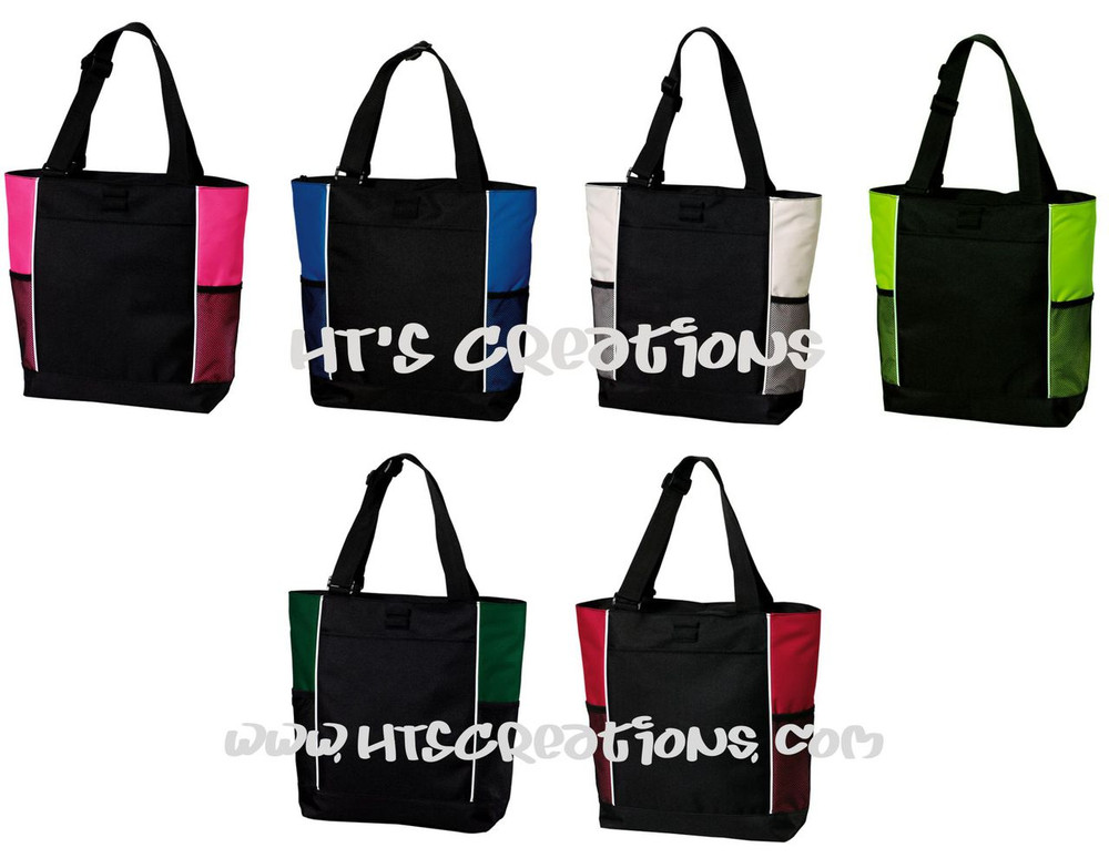 HT's Creations Tote Bag Colors Hot Pink Royal Blue Stone Lime Red Hunter Green