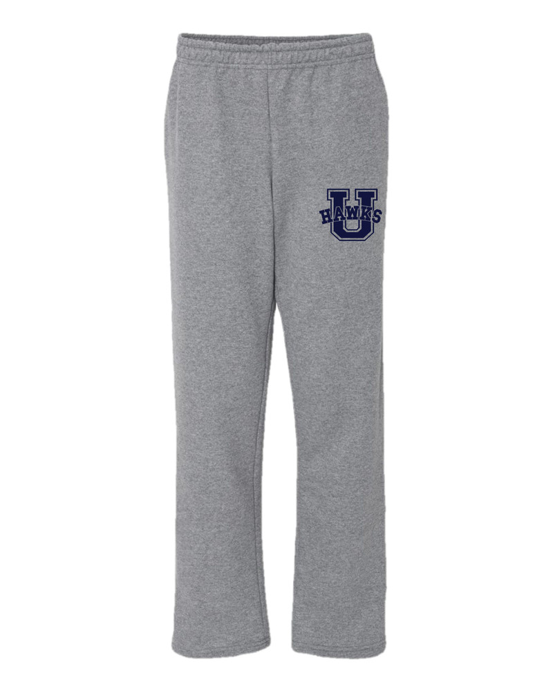 UHS Urbana Hawks Sweatpants Cotton OPEN BOTTOM With Pockets Many Colors Available SIZE S-2XL VINTAGE HEATHER