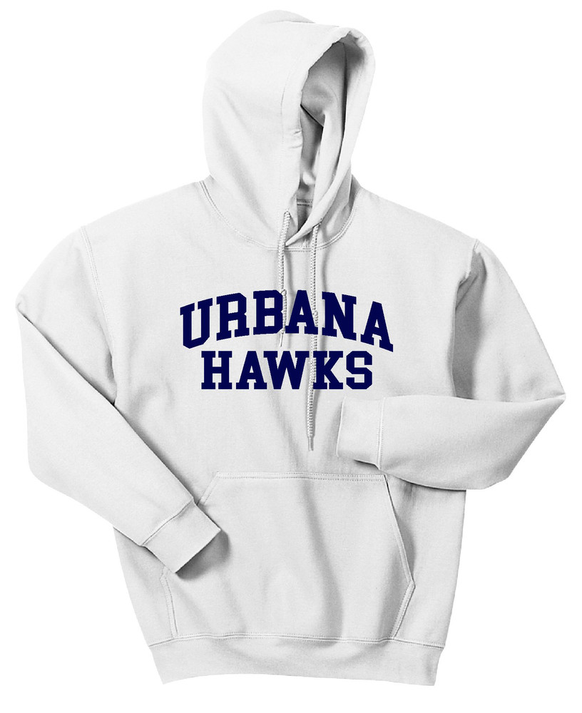 UHS Urbana Hawks Cotton Hoodie Sweatshirt Many Colors Available  SZ S-3XL WHITE