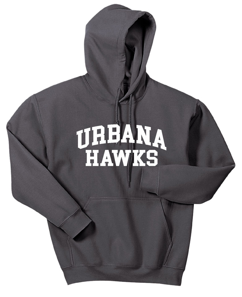 UHS Urbana Hawks Cotton Hoodie Sweatshirt Many Colors Available  SZ S-3XL CHARCOAL