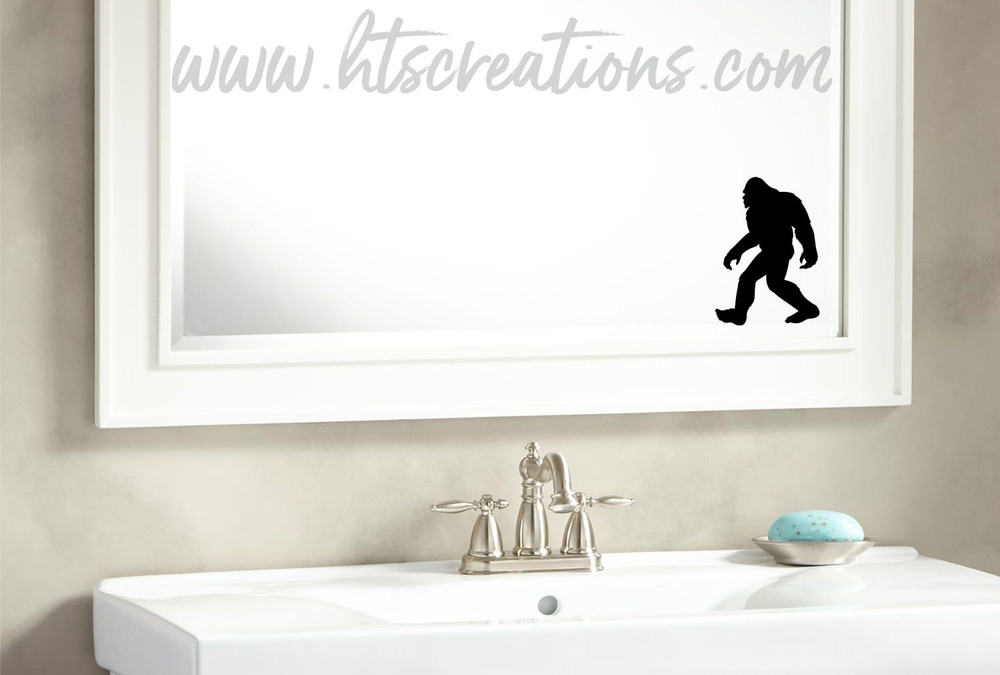 Big Foot Yeti Sasquatch Footprint Adventure Hiking Hunting Believe Vinyl Decal Laptop Car Mirror Truck Mirror