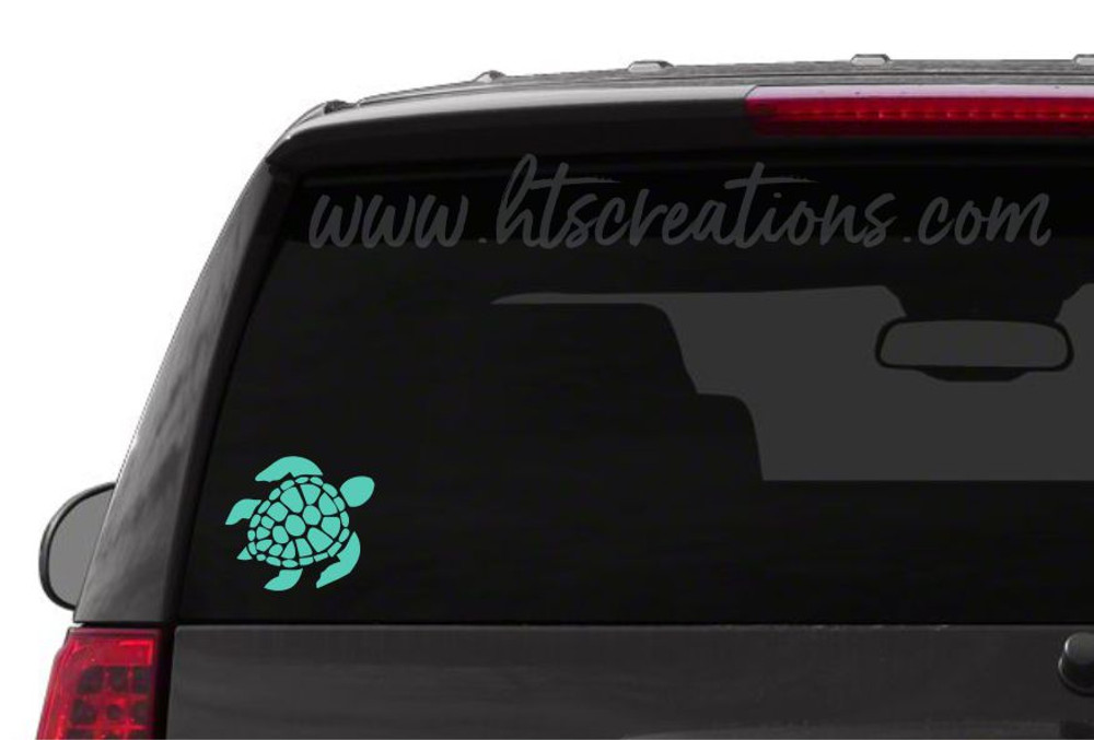 Sea Turtle Life Nautical Ocean Vinyl Decal Laptop Car Door Mirror Truck Boat Surfboard MINT