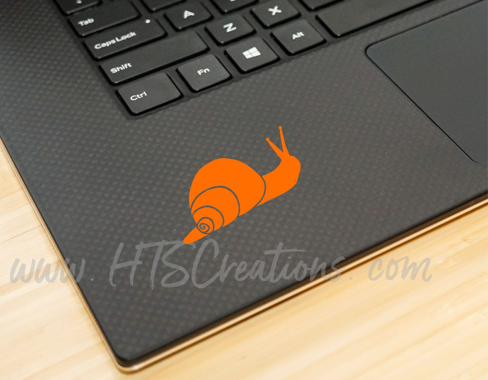 Snail Sea Life Shelled Coiled Nautical Ocean Vinyl Decal Laptop Car Door Mirror Truck Boat Surfboard ORANGE