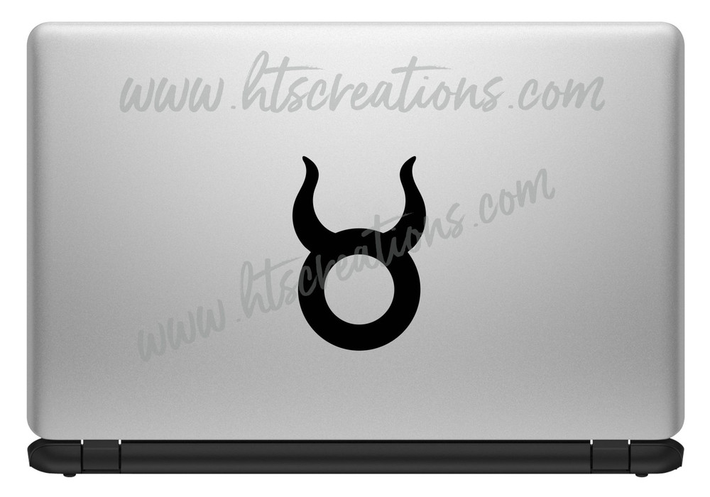 Taurus Astrology Zodiac Astrological  Horoscope Sign Symbol Celestial Vinyl Decal Laptop Car Door Mirror Truck Glass Water Bottle BLACK