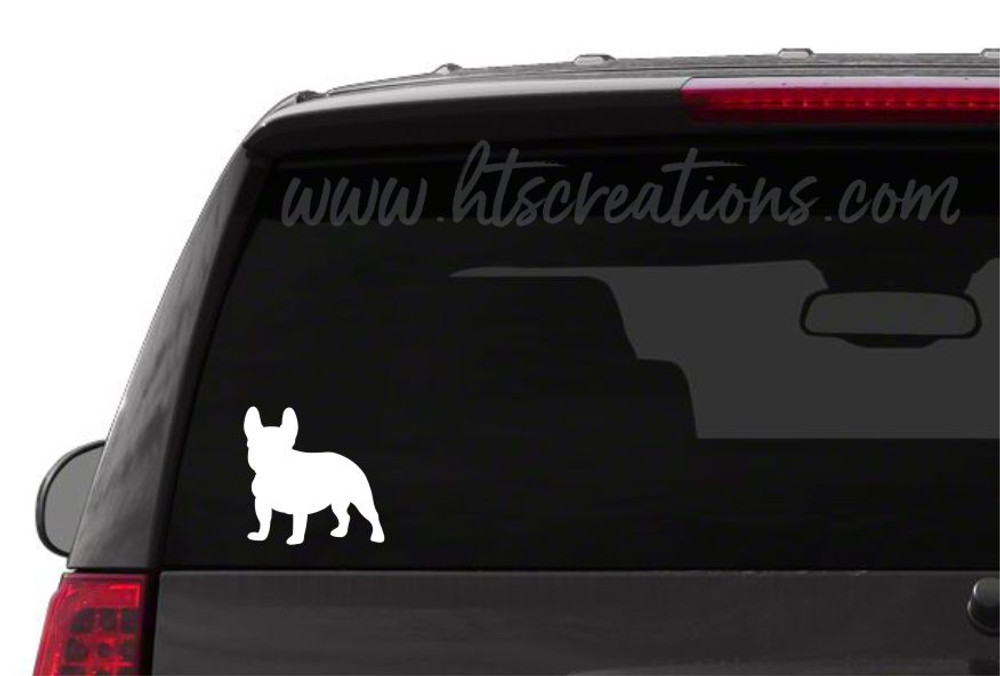 Dog Breed FRENCH BULLDOG Vinyl Decal Sticker K9 Rescue Canine WHITE