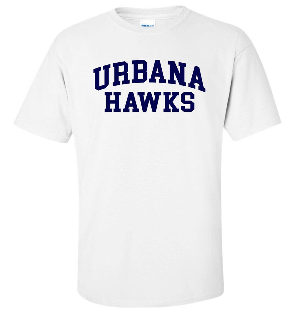 Urbana Hawks LACROSSE T-shirt Cotton Many Colors Available SZ S-4XL WHITE