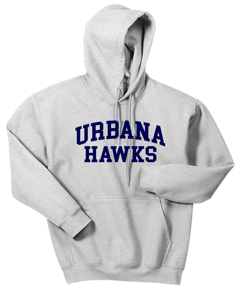 Urbana Hawks Cotton Hoodie Sweatshirt Many Colors Available SZ S-3XL ASH