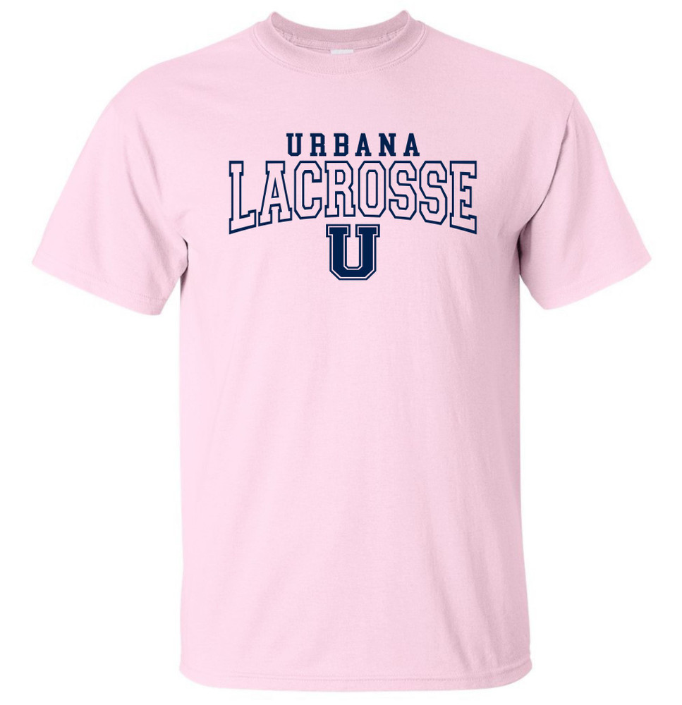 Urbana Hawks LACROSSE T-shirt Cotton Many Colors Available YOUTH SZ S-XL LIGHT PINK