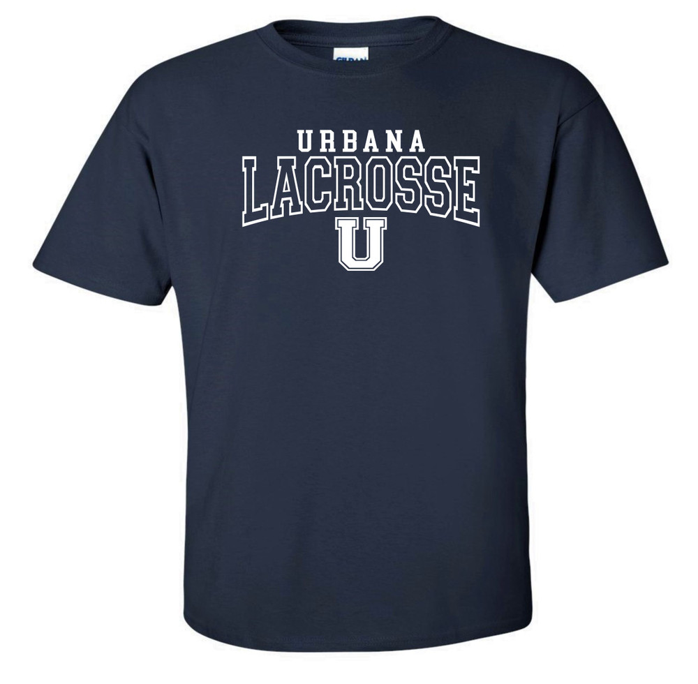 Urbana Hawks LACROSSE T-shirt Cotton Many Colors Available YOUTH SZ S-XL NAVY