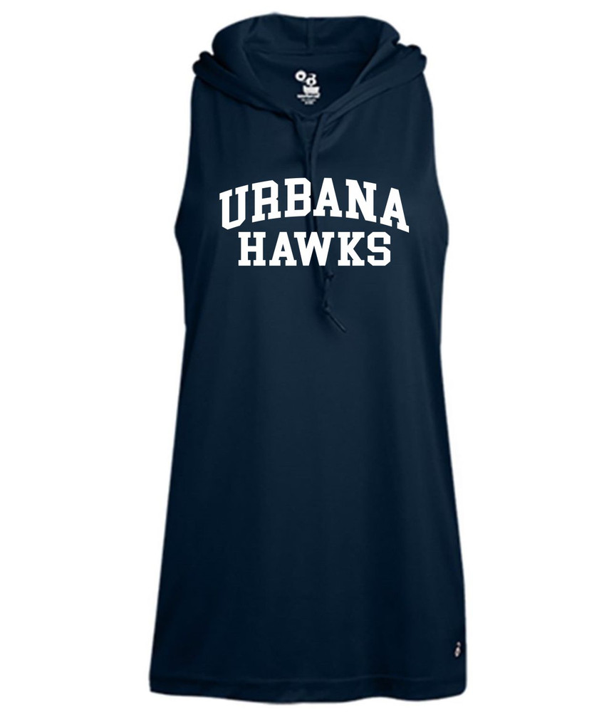 Urbana Hawks LACROSSE T-shirt Performance BADGER B-Core Hooded Sleeveless Racerback Tank Top Many Colors Available LADIES SZ XS-4XL NAVY
