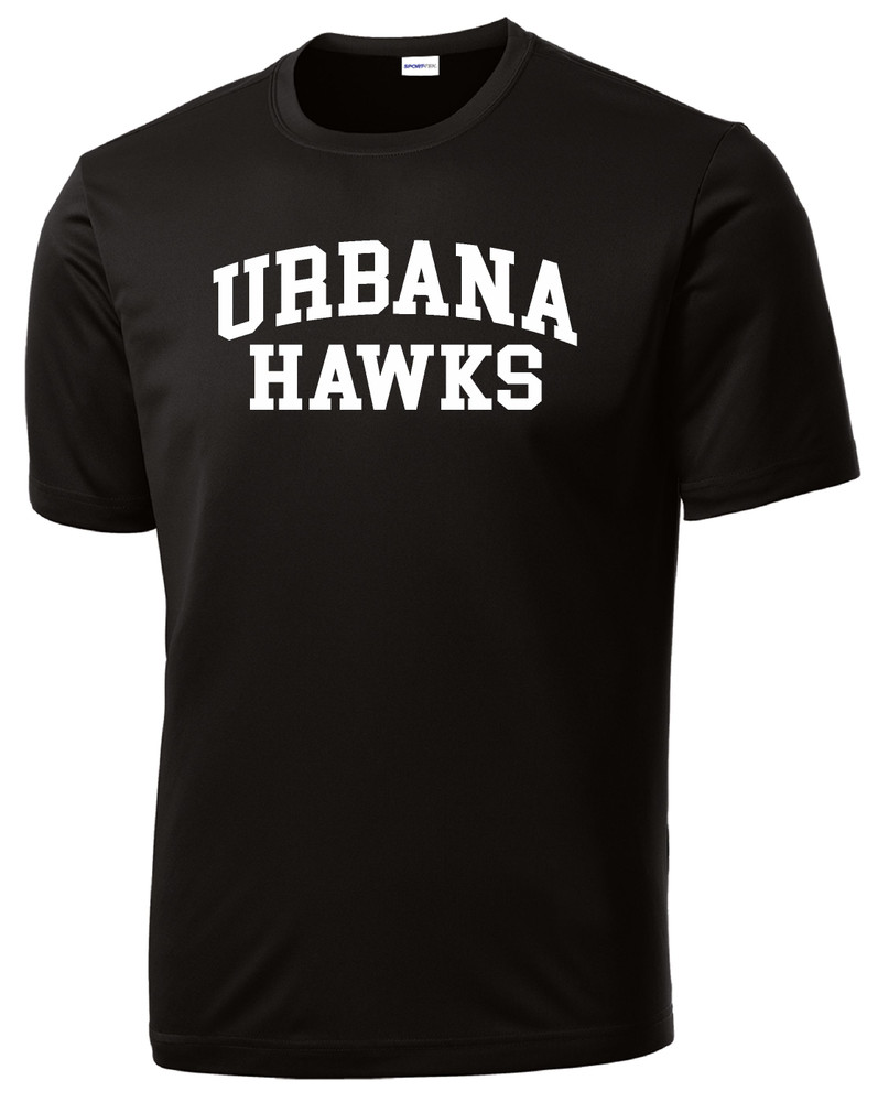 Urbana Hawks TENNIS T-shirt Performance Posi Charge Competitor Many Colors Available SZ XS-4XL BLACK
