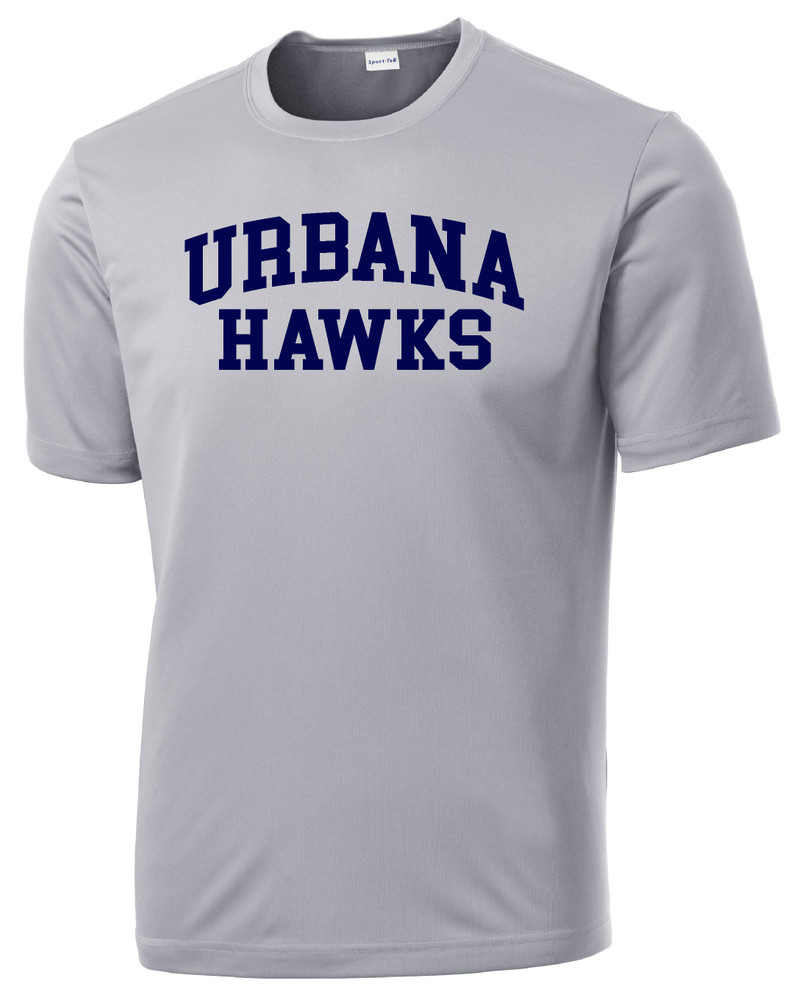 Urbana Hawks TENNIS T-shirt Performance Posi Charge Competitor Many Colors Available SZ XS-4XL SILVER