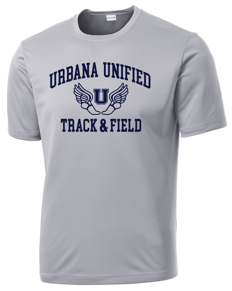 UHS Urbana Hawks UNIFIED TRACK T-shirt Performance Posi Charge Competitor Many Colors Available SZ XS-4XL SILVER