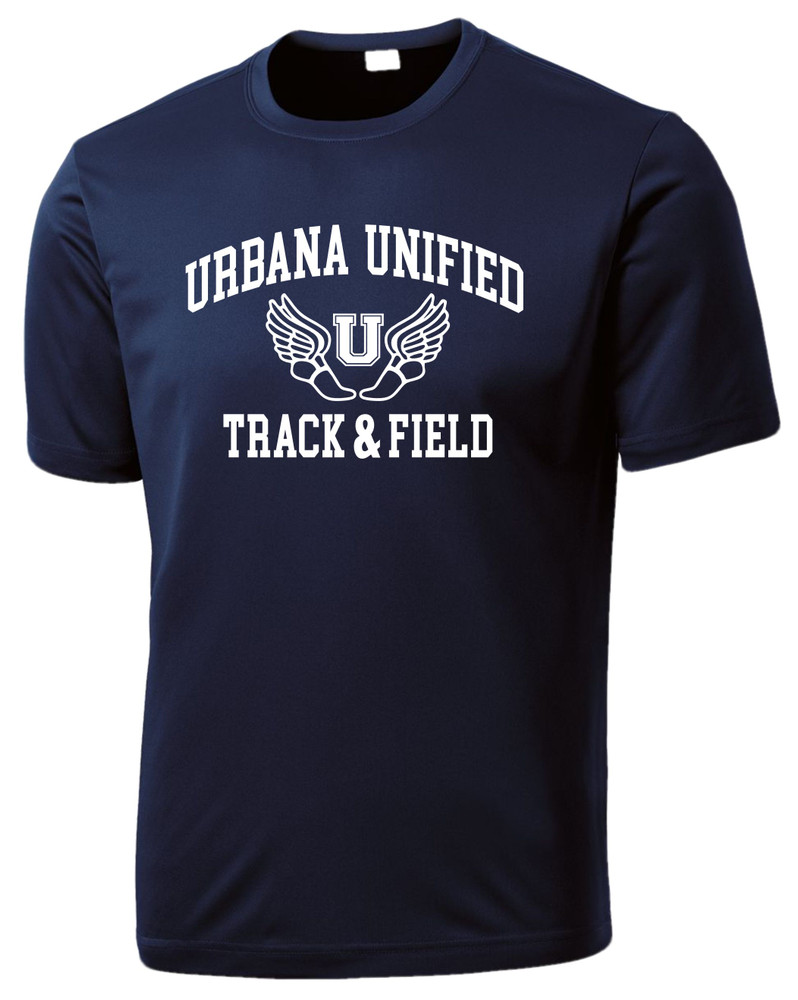 UHS Urbana Hawks UNIFIED TRACK T-shirt Performance Posi Charge Competitor Many Colors Available SZ XS-4XL NAVY