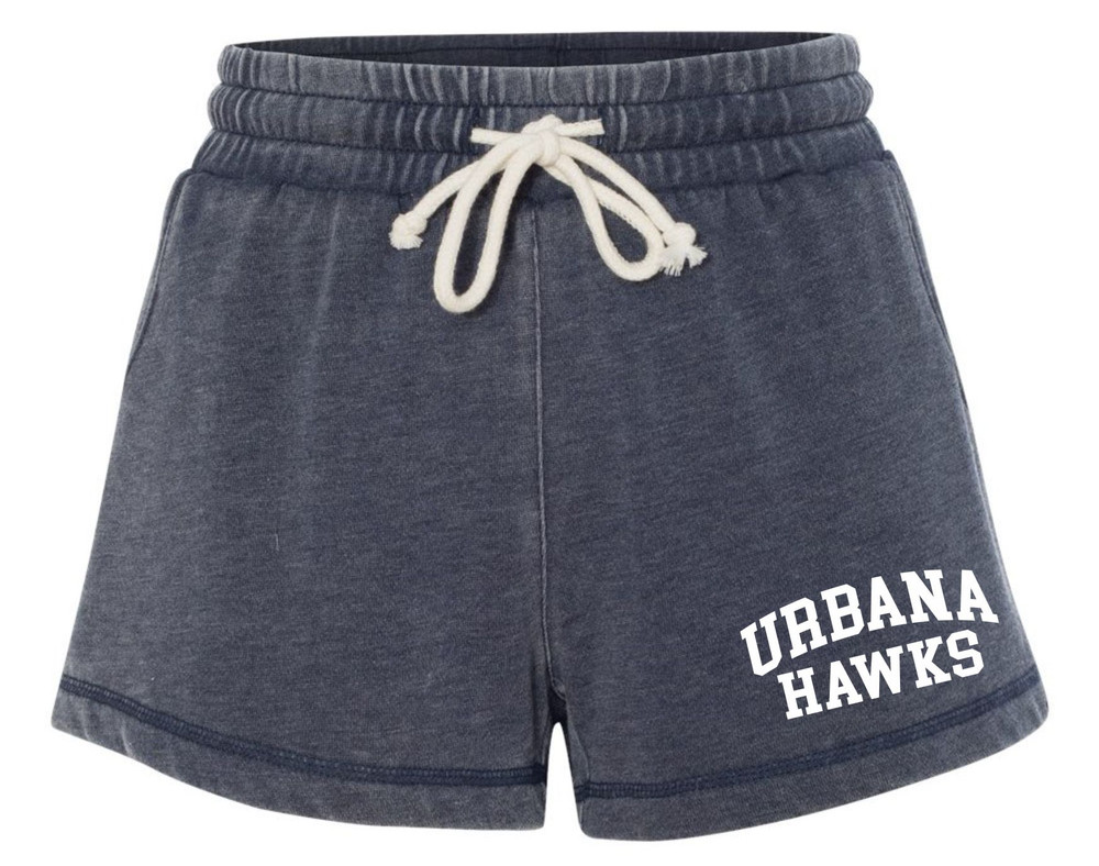 Urbana Hawks Shorts TENNIS Enzyme Washed Rally Shorts LADIES Many Colors SZ X-2XL NAVY