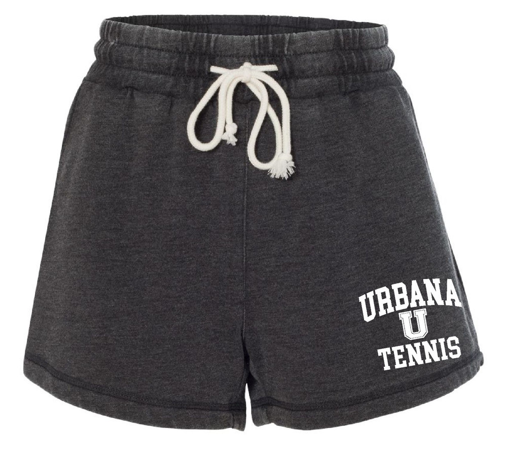 UHS Urbana Hawks TENNIS Shorts Enzyme Washed Rally Shorts LADIES Many Colors SZ X-2XL  CHARCOAL