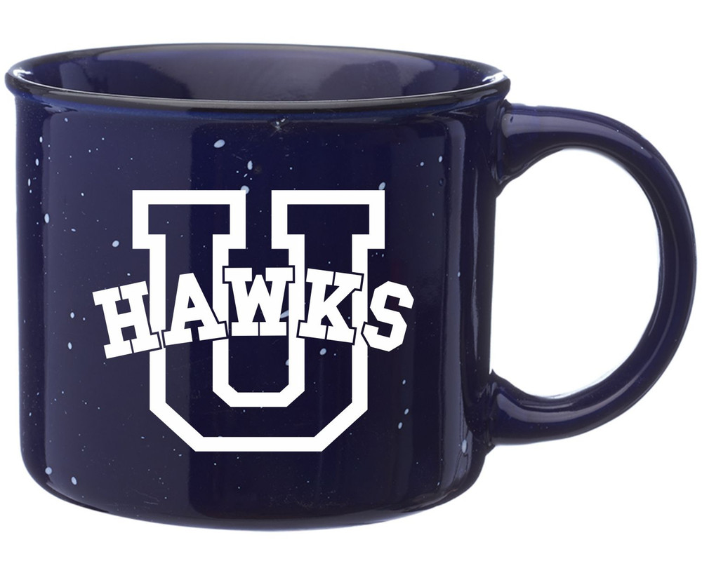 Urbana Hawks U Varsity NAVY Ceramic Speckled Coffee Mug 13 oz *LIMITED QUANTITIES