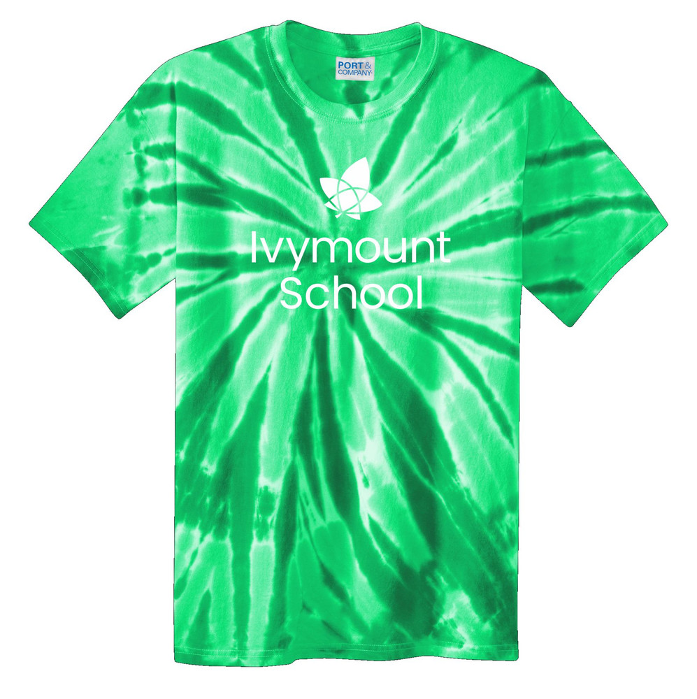 IVYMOUNT SCHOOL TIE DYE T-shirt Cotton KELLY GREEN OR FOREST GREEN YOUTH SZ S-XL