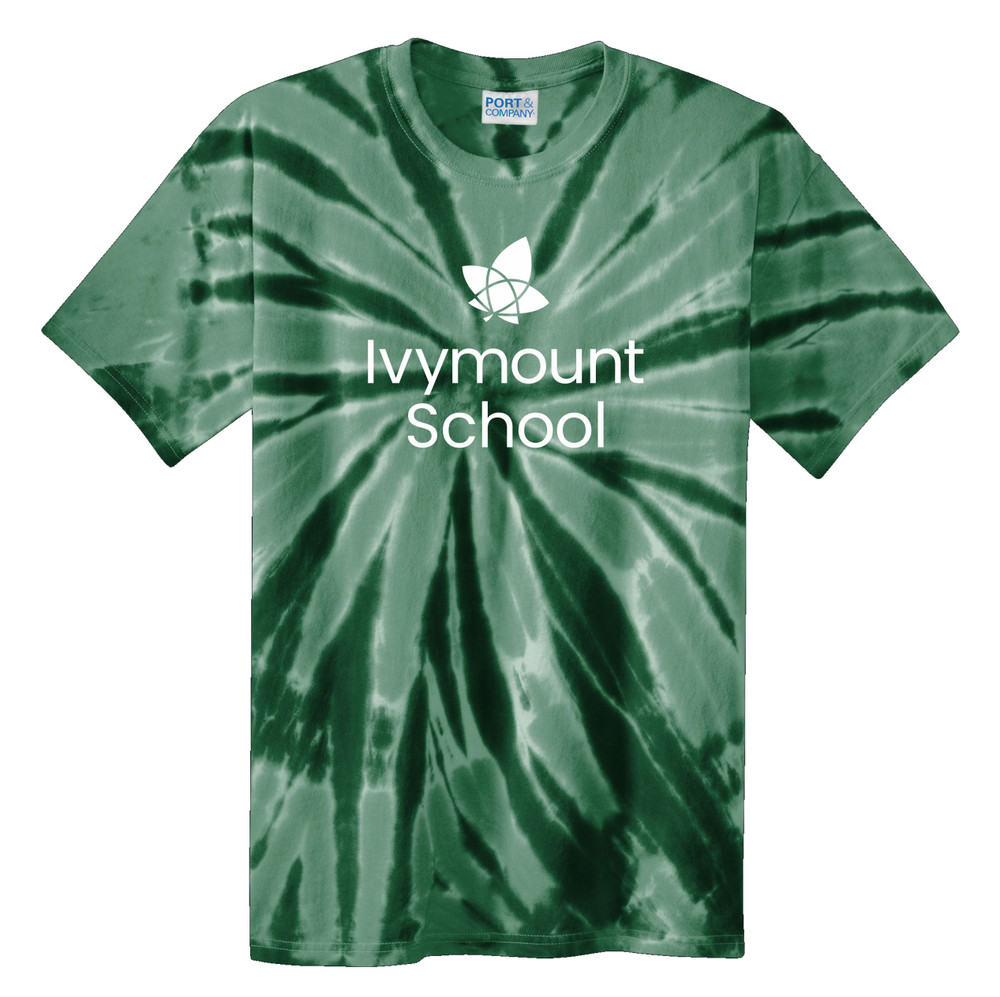 IVYMOUNT SCHOOL TIE DYE T-shirt Cotton KELLY GREEN OR FOREST GREEN  SZ S-4XL