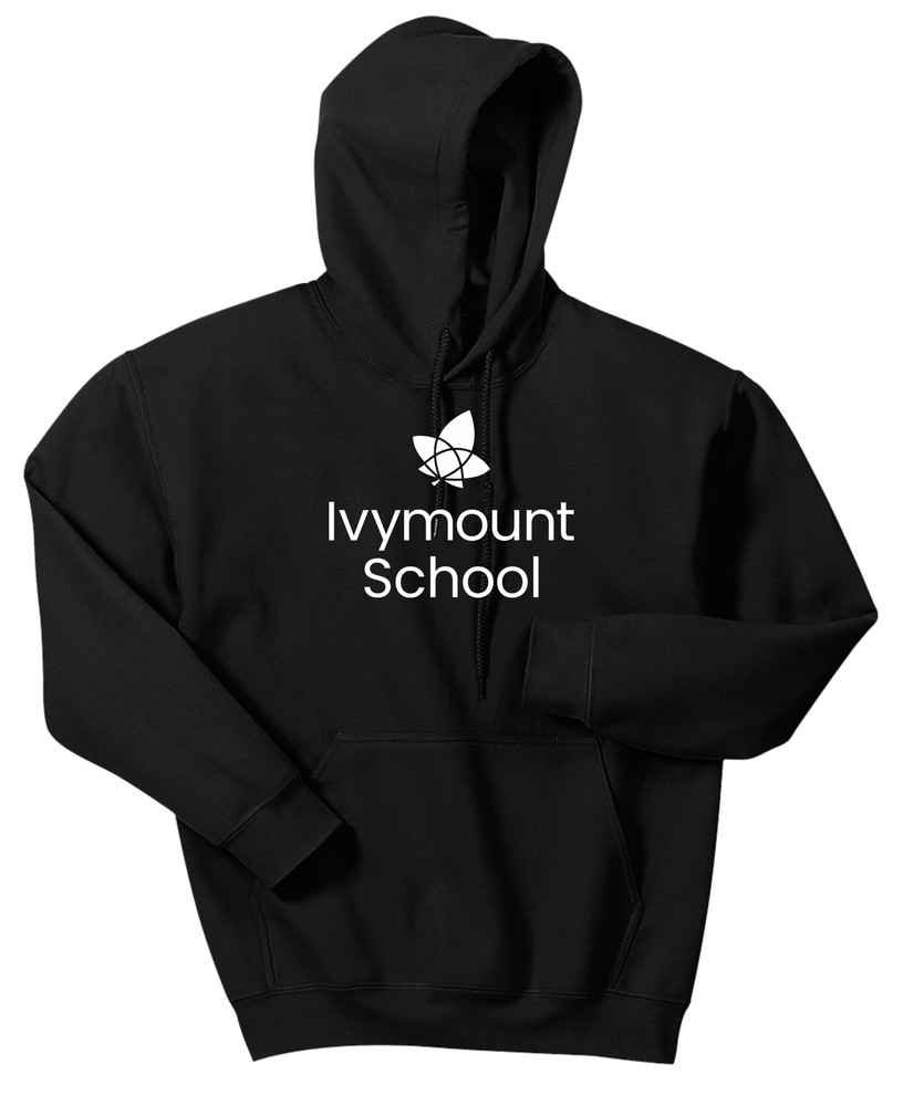 IVYMOUNT SCHOOL Cotton Hoodie Sweatshirt Many Colors Available SZ S-3XL  BLACK WHTIE PRINT