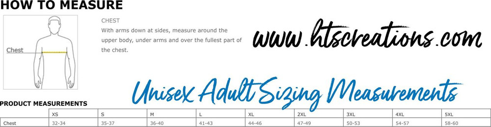 UNISEX COTTON CREWNECK SIZING CHART