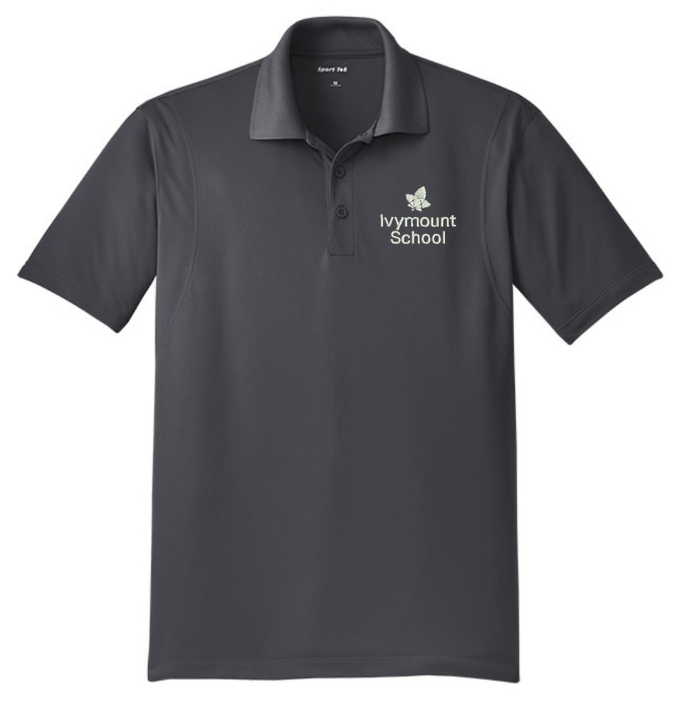IVYMOUNT SCHOOL Micropique Sport Wick MENS UNISEX Polo Shirt Many Colors Available Size S-5XL  IRON GREY