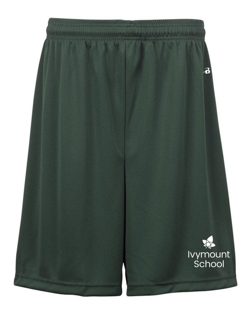 IVYMOUNT SCHOOL Badger Shorts Performance 7"with Pockets Many Colors Available YOUTH SZ S-XL FOREST