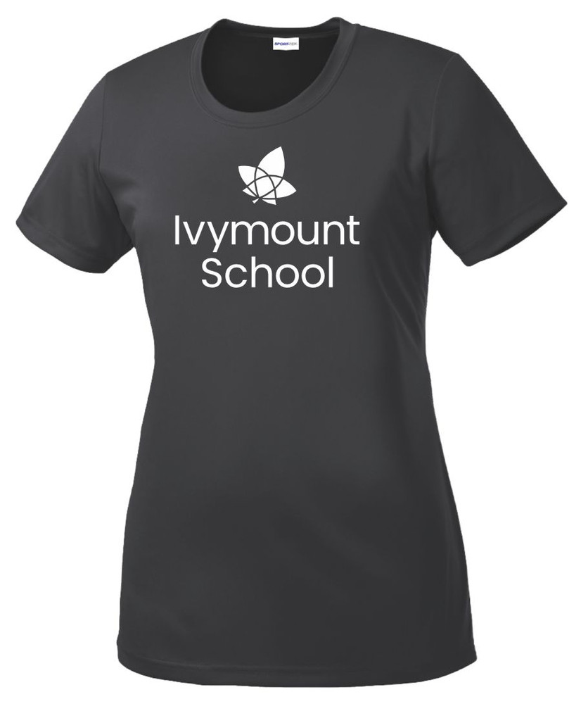 IVYMOUNT SCHOOL T-shirt Performance Posi Charge Competitor Many Colors Available LADIES SZ S-4XL GREY CONCRETE