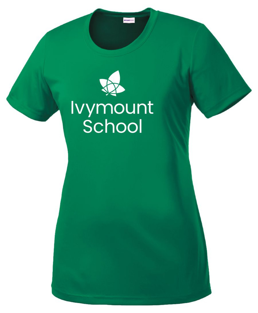 IVYMOUNT SCHOOL T-shirt Performance Posi Charge Competitor Many Colors Available LADIES SZ S-4XL KELLY GREEN