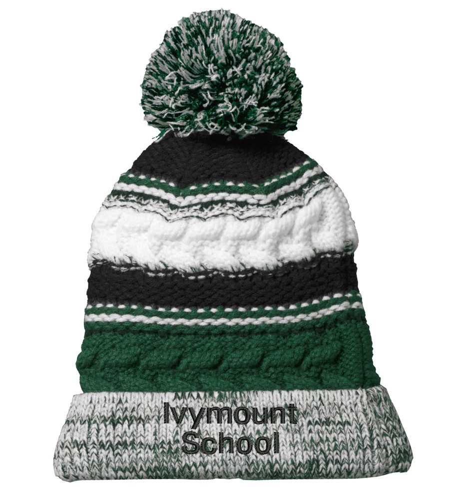 IVYMOUNT SCHOOL Knit Sport-Tek® Pom Pom Beanie Hat