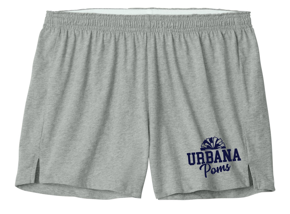 URBANA HAWKS POMS Shorts Squad Cotton LADIES Many Colors Available SZ S-2XL HEATHER GREY