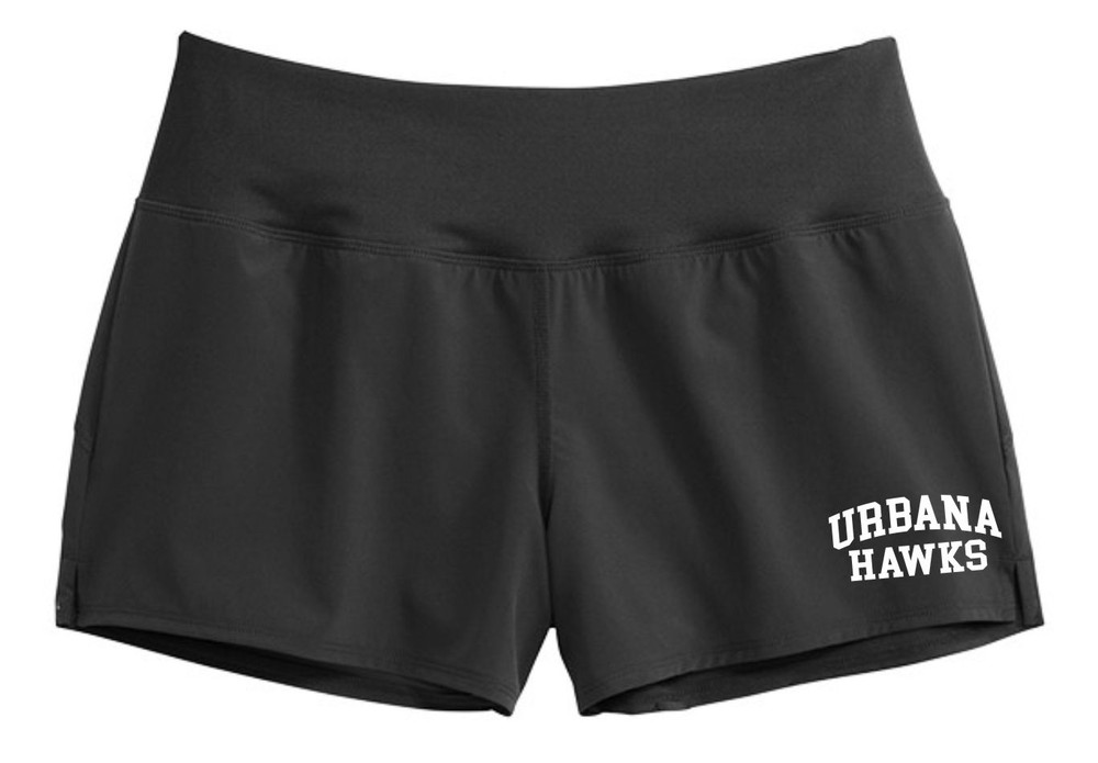 UHS URBANA HAWKS BOOSTERS Performance Shorts MANY COLORS Available LADIES SIZES S-2XL BLACK