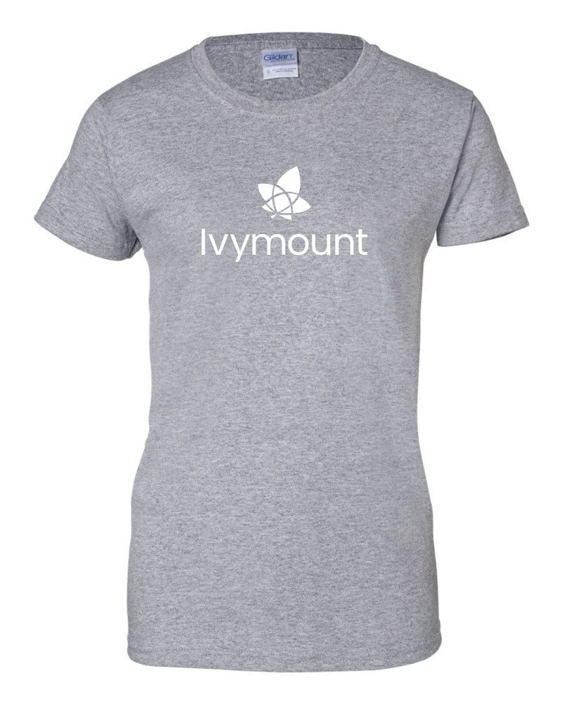 IVYMOUNT T-shirt Cotton Many Colors Available SZ S-4XL LADIES FIT SPORT GREY