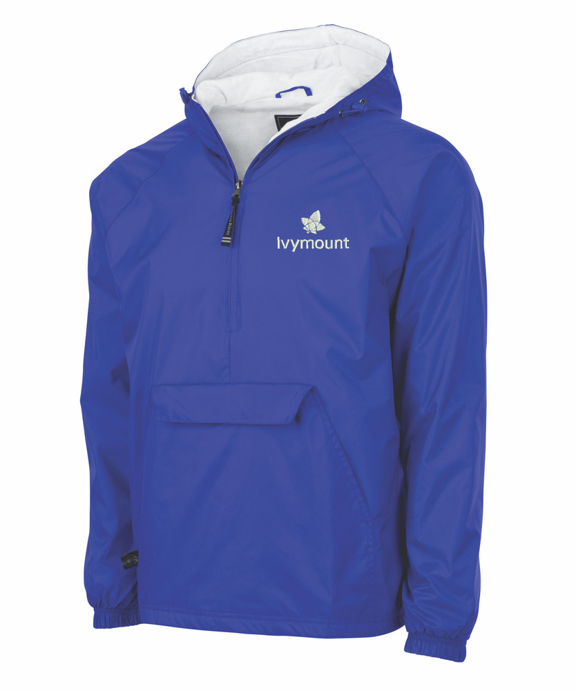 IVYMOUNT Half Zip Pullover Nylon Jacket Charles River QTR ZIP Personalization Available YOUTH Size S-XL   ROYAL BLUE