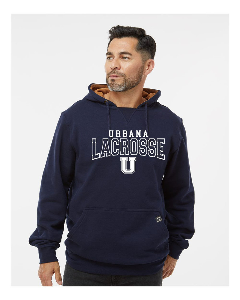 Urbana Hawks LACROSSE Woodland Fleece Hoodie HEAVYWEIGHT Sweatshirt DRI DUCK Many Colors Available Sz S-5XL  NAVY