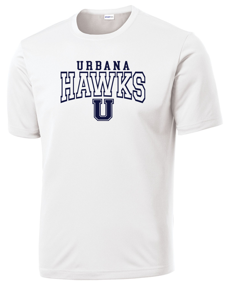 UHS Urbana Hawks T-shirt Performance Posi Charge Competitor Many Colors Available SZ XS-4XL WHITE