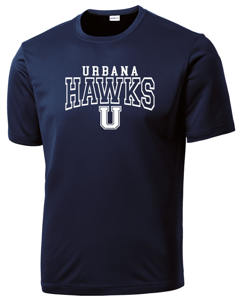 Urbana Hawks TENNIS T-shirt Performance Posi Charge Competitor Many Colors Available SZ XS-4XL NAVY