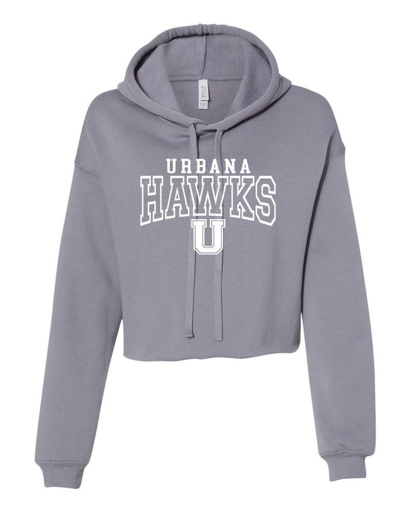 Urbana Hawks LACROSSE Cotton Hoodie Cropped Fleece LADIES Sweatshirt Many Colors Available SZ S-2XL STORM
